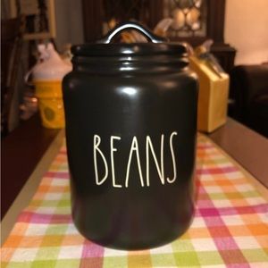 Rae Dunn BEANS Canister Black (Can’t Be Bundled)